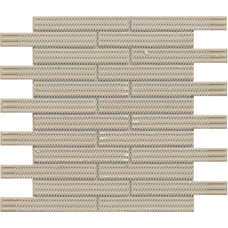 Regala™ 12" x 12" Porcelain Brick Joint Mosaic Wall Tile, Present