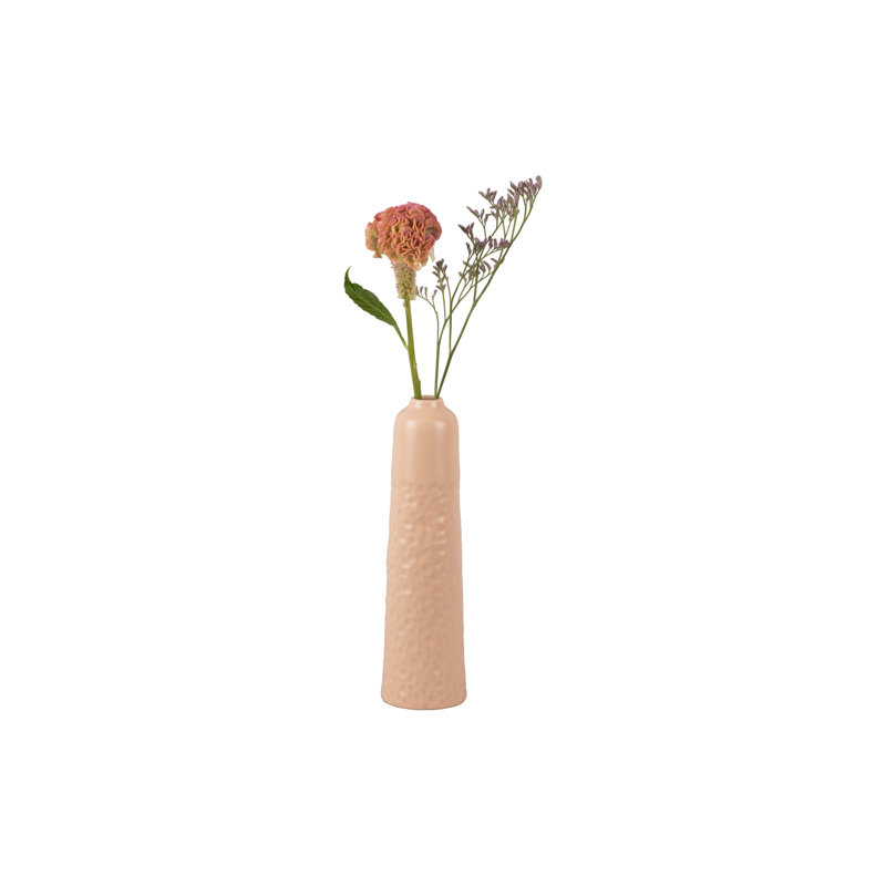 Ceramic Table Vase, Soft Pink, 27cm H x 17cm W x 17cm D