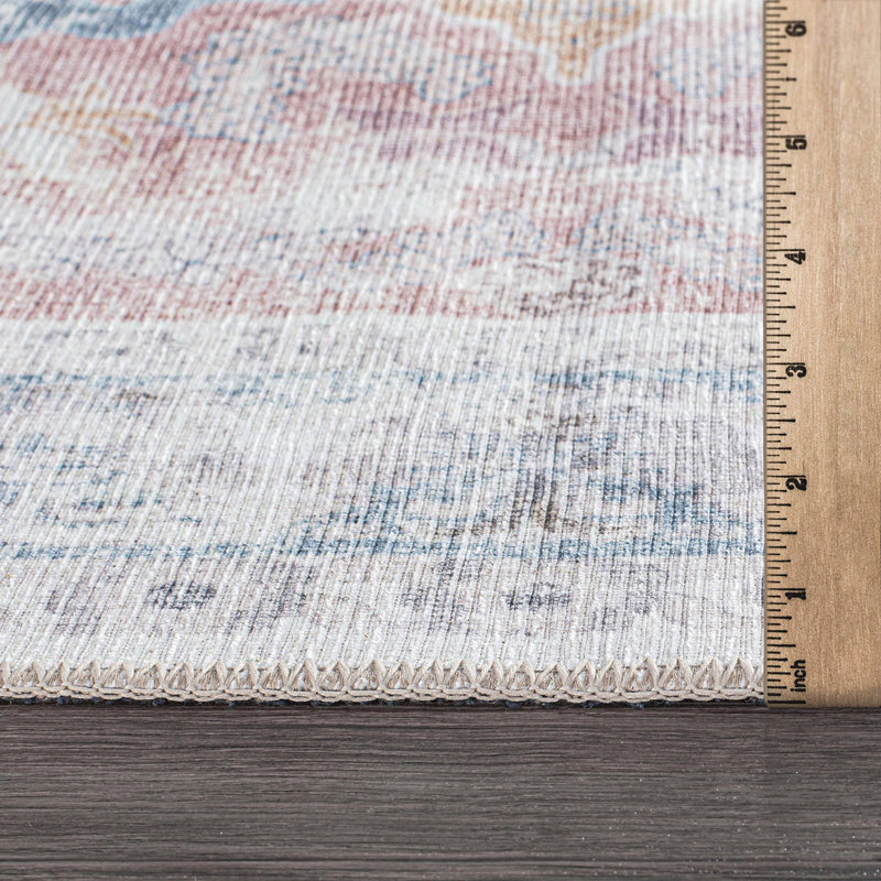 Quinn Oriental Flatweave Machine Washable Polyester Performance Rug, Rectangle 7'6" x 9'6"