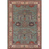 Transitional One-of-a-Kind Rectangle 4'2" X 6 Hand Knotted Area Rug