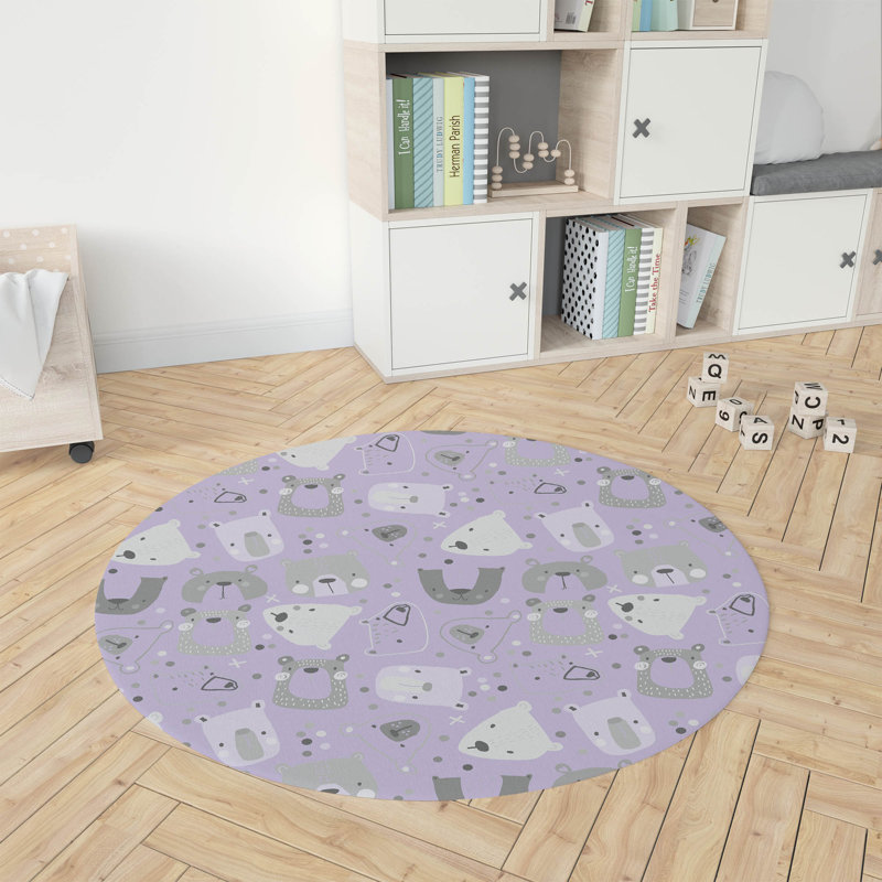 Tapis de jeu Bear Face, Rond 5 pi
