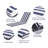 74.4"L X 22.26"W 2.73"H Chaise Lounge Cushions, Blue Striped , To And Fading, High Resilience Sponge Filling, Removable Zipper Covers 2Pcs Outdoor Patio Chair Breathable, Filled, Covers, Fade For-676571904