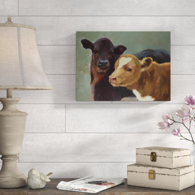 « farm pals ii », peinture sur toile tendue