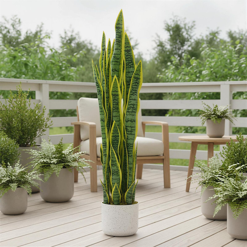 Plante de serpent artificielle 3 pi en pot pour la décoration intérieure et extérieure, aucun assemblage requis