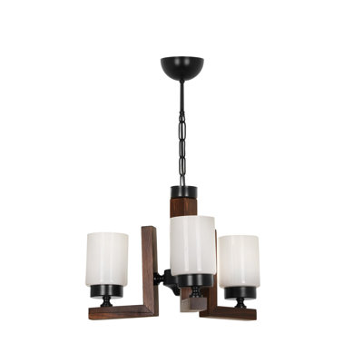 3 - Light Wood Chandelier