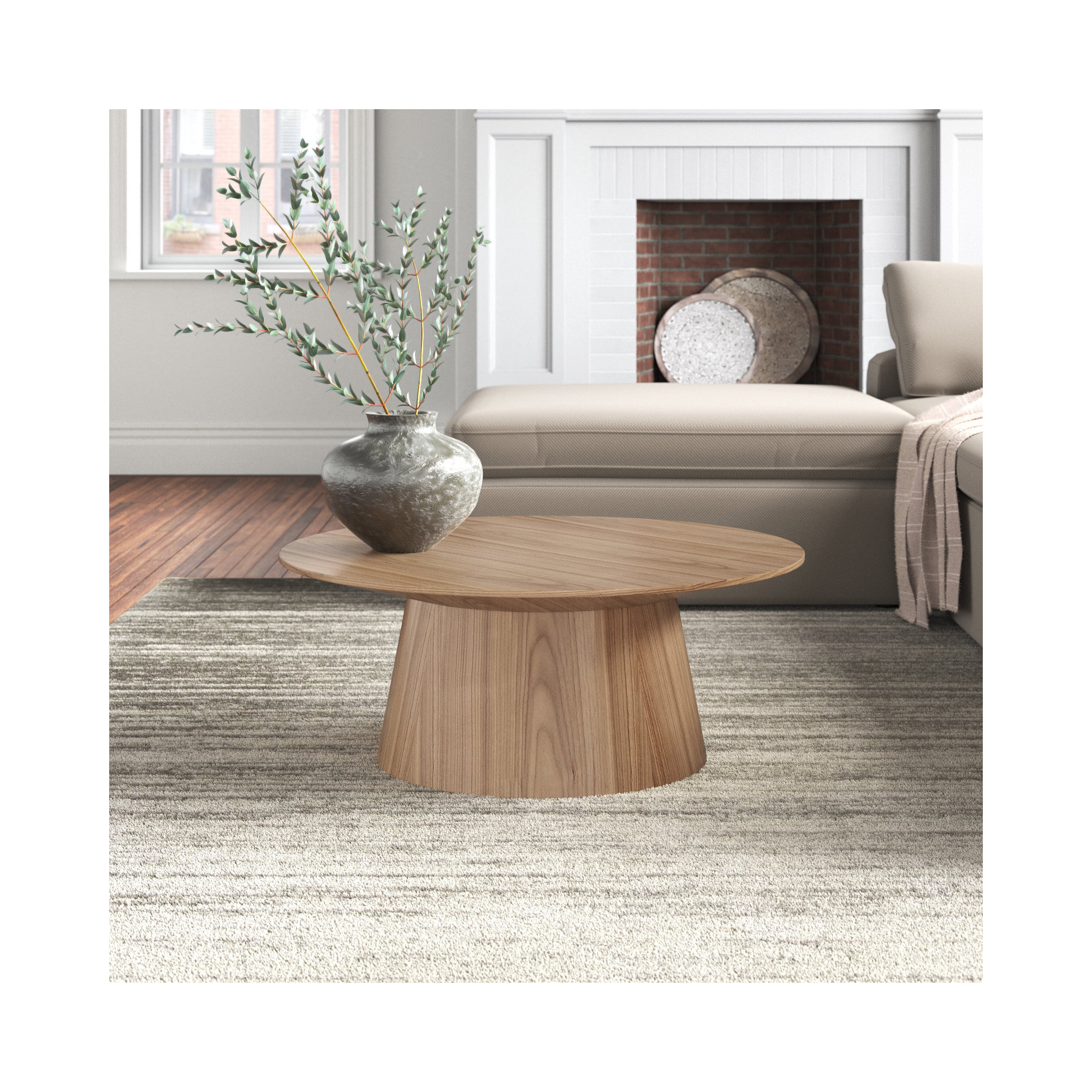 Adara Round Coffee Table, American Walnut