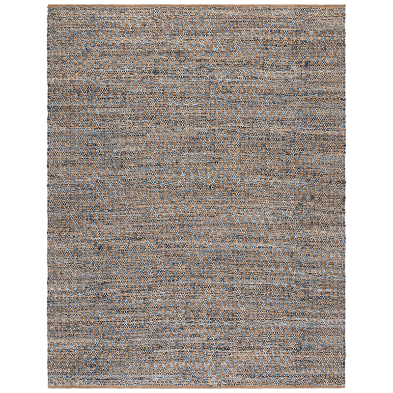 Reinheimer Hand Woven Jute/Chindi/Cotton Rug in Blue/Natural, Rectangle 8' x 10'