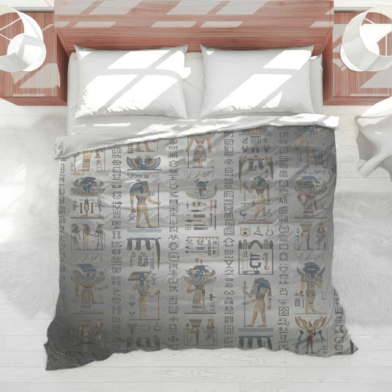 Egyptian Hieroglyphics Art Comforter, Twin Extra Long