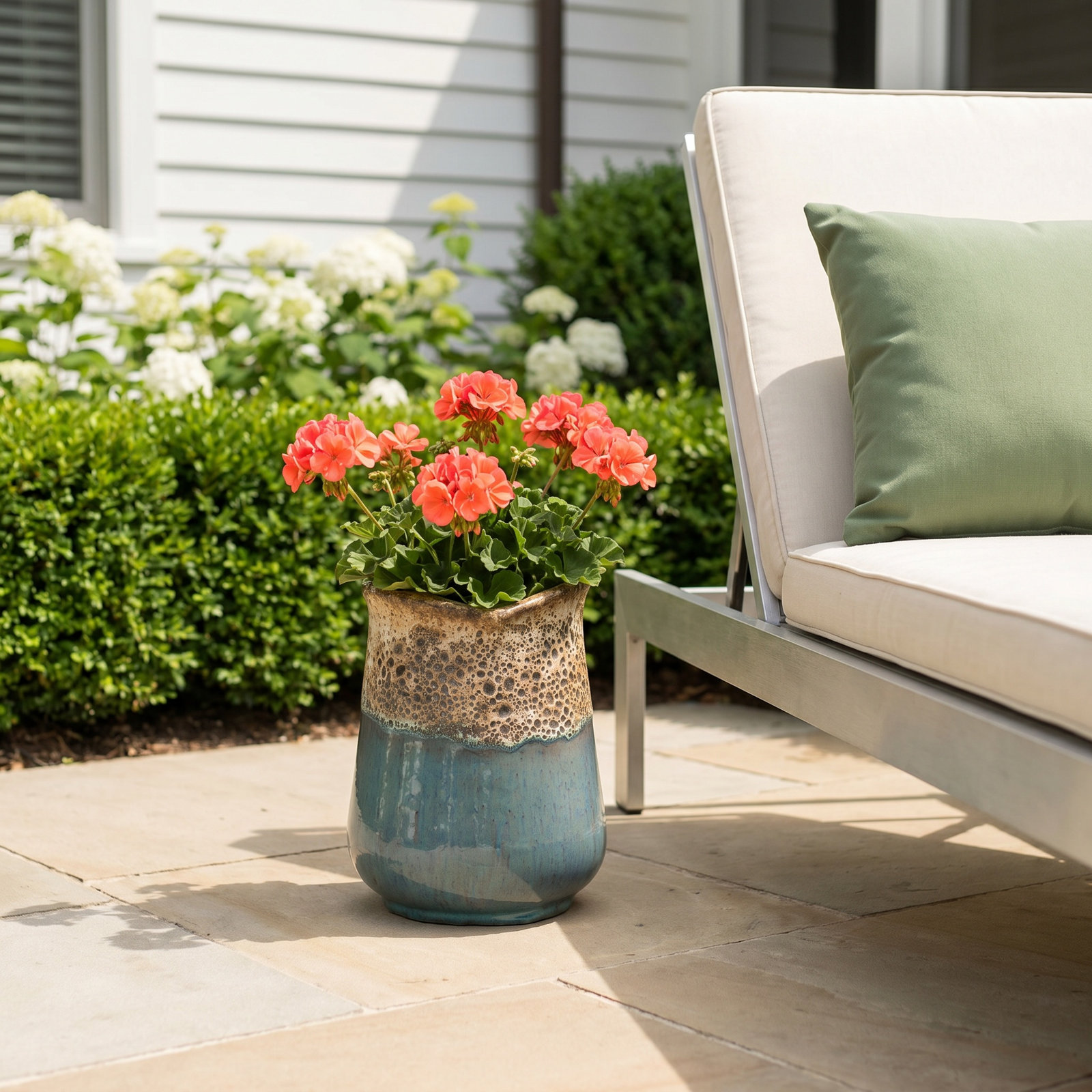 Billitteri Ceramic Pot Planter, 14.5" H x 11" W x 11" D