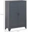 Armoire en métal avec tablettes, gris - Fournit 3 tablettes pour le rangement des dossiers industriels
