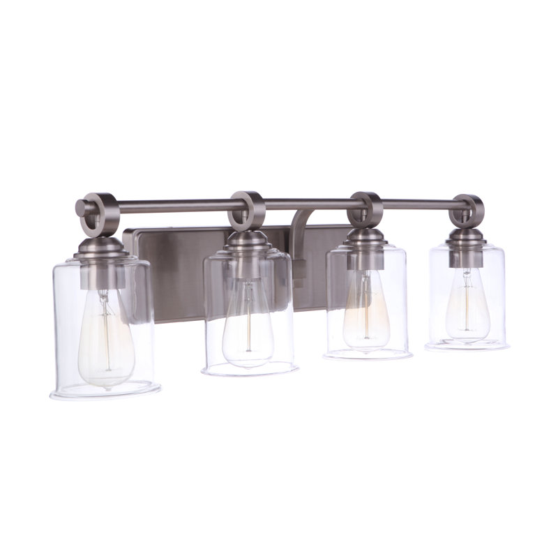 Éclairage pour meuble-lavabo 4 lumières Bankey, Nickel brossé