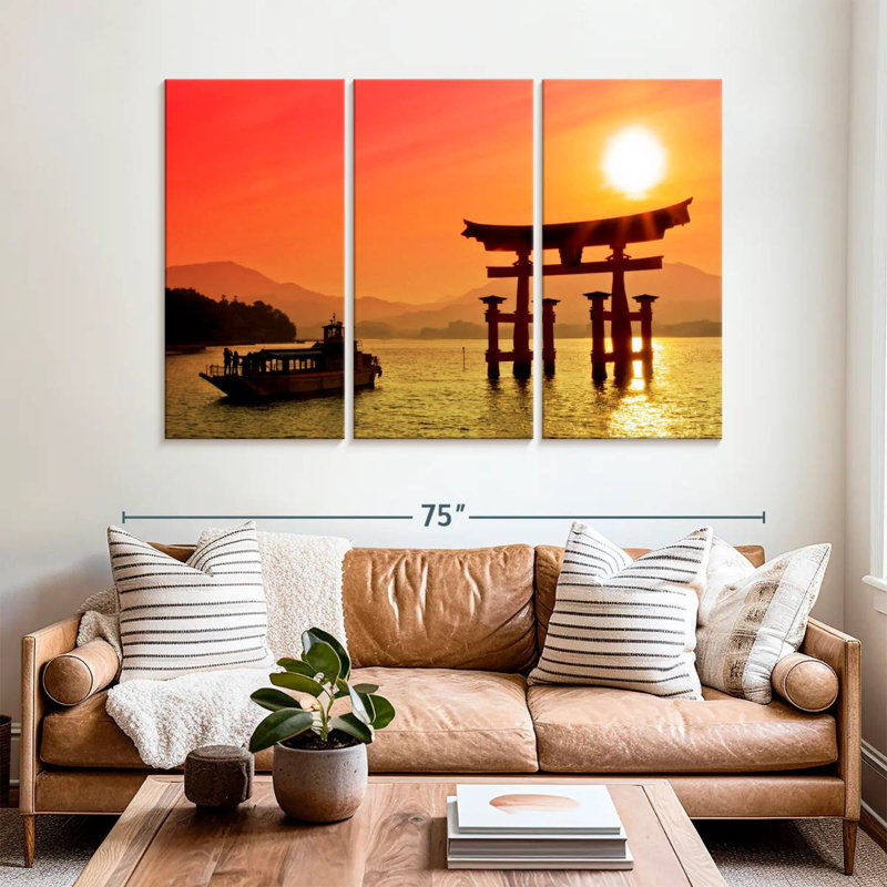 Lilie Miyajima Torii Gate Sunset, H 48 po x l 74 po