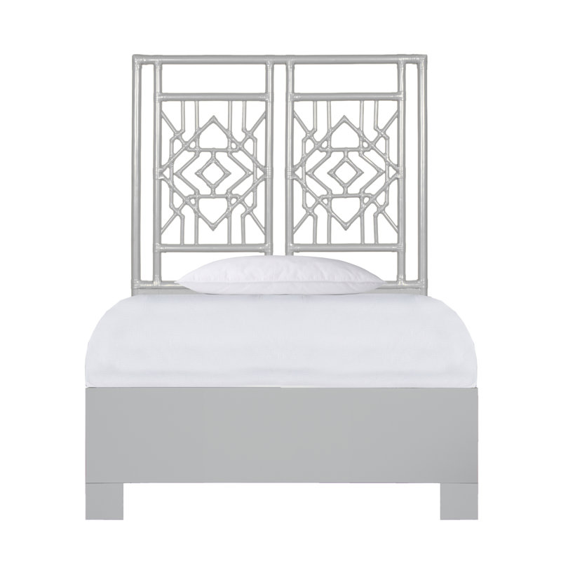 Lit standard bas Tulum, Gris clair, Simple extra long