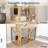 Freestanding Dog Gate - 3 Panel Foldable Indoor Pet Fence - 54.5x23.6-Inch Pet Gate for Stairs, Hallways or Doorways by PETMAKER (Natural)-111706778-126452248-126452251