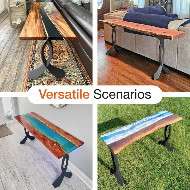 Curva Metal Console Table Legs