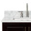 Meuble-lavabo sur pied simple 31 po avec plateau en marbre de Carrare Abshire-93359469