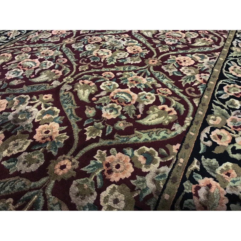Hand-Knotted High-Quality Red Area Rug