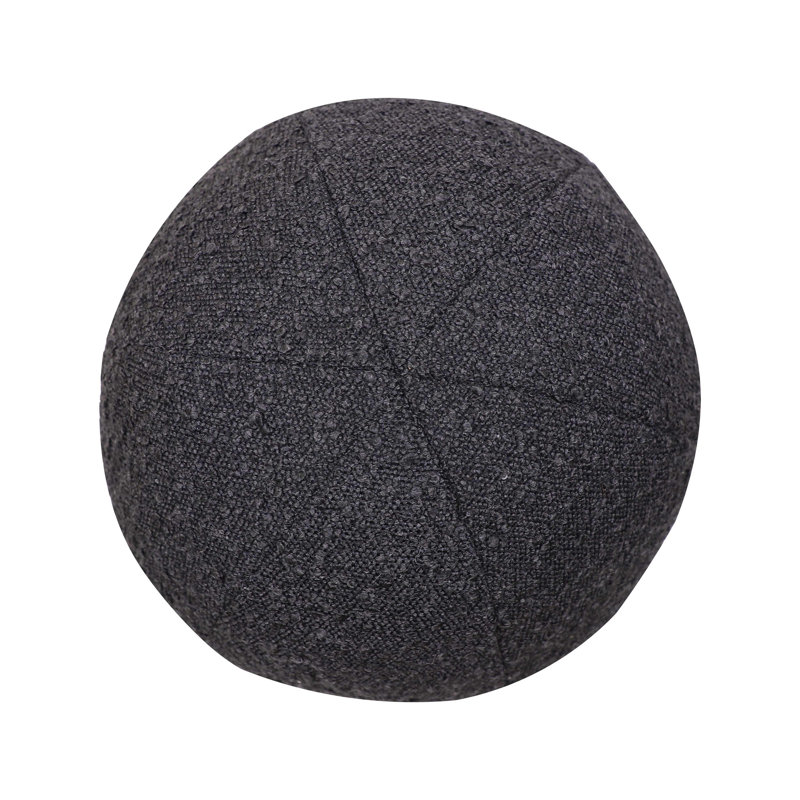 Boba Reversible Throw Pillow, 9"H x 9"W, Black Boucle