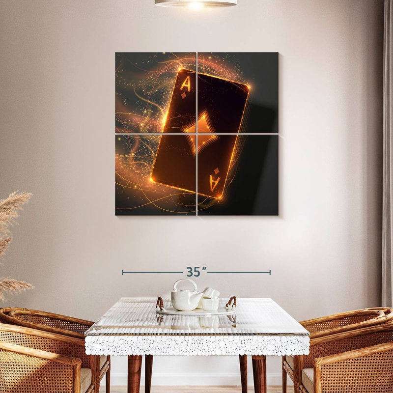 Senne Golden Ace Card, 38" H x 38" W