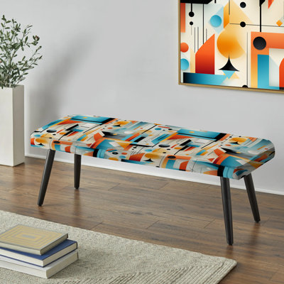 Upholstered Black Bench