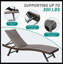Chaises longues d'extérieur en osier 2 pièces en aluminium, fauteuils de bronzage résistants aux intempéries pour le patio, la piscine et la plage