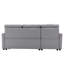 209Cm Linen Square Arms Sofa Bed-1370964164