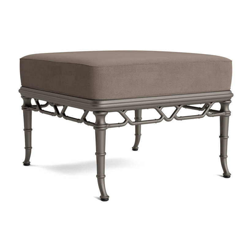 Calcutta Outdoor Ottoman, Mica, Fushion Charcoal