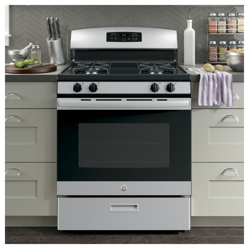 30" 4.8 cu. ft. Freestanding Gas Range, Stainless Steel