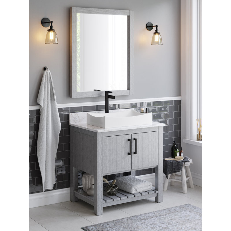 Single-Hole Single-handle Bathroom Faucet with Drain Assembly, Matte Black