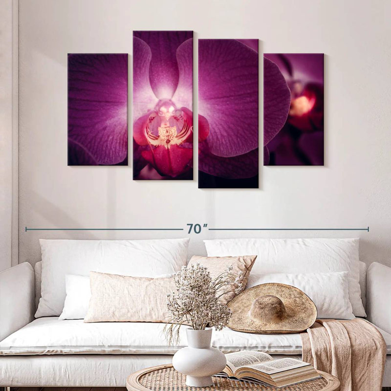 Harnek Purple Moth Orchid, 32'' H x 52'' W