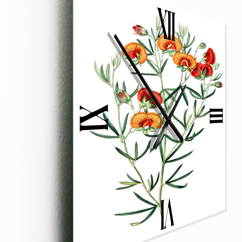 Horloge murale rétro Vintage American Flora, Grand