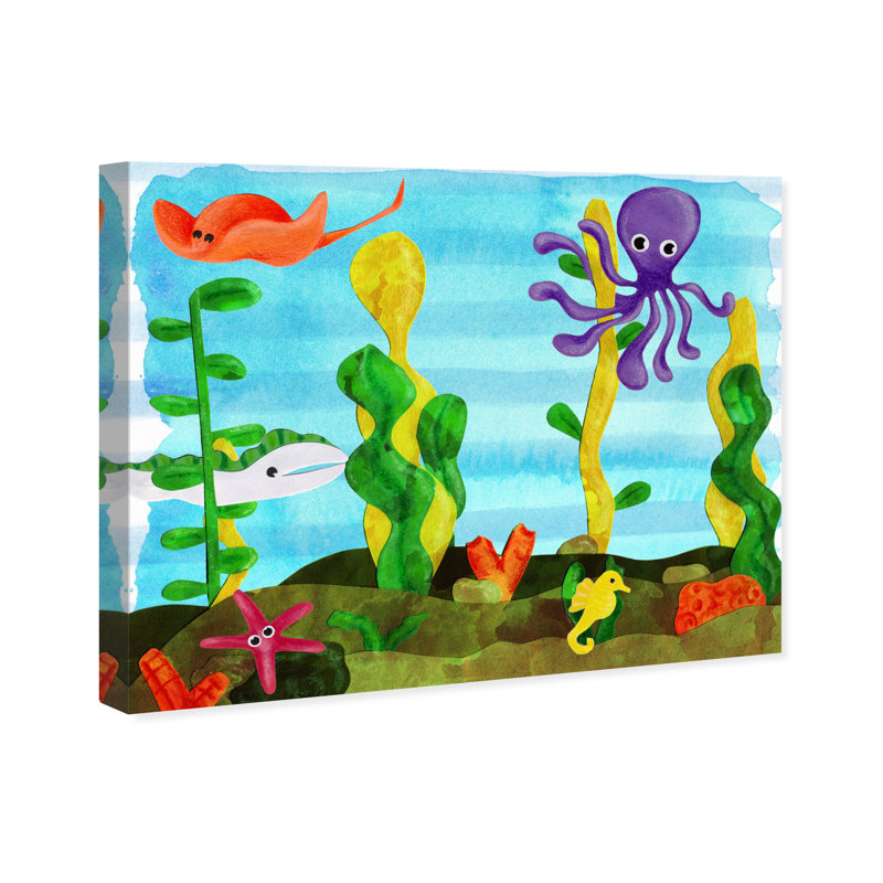 Art sur toile fond océan Estes, H 16 po x l 20 po x P 1,5 po