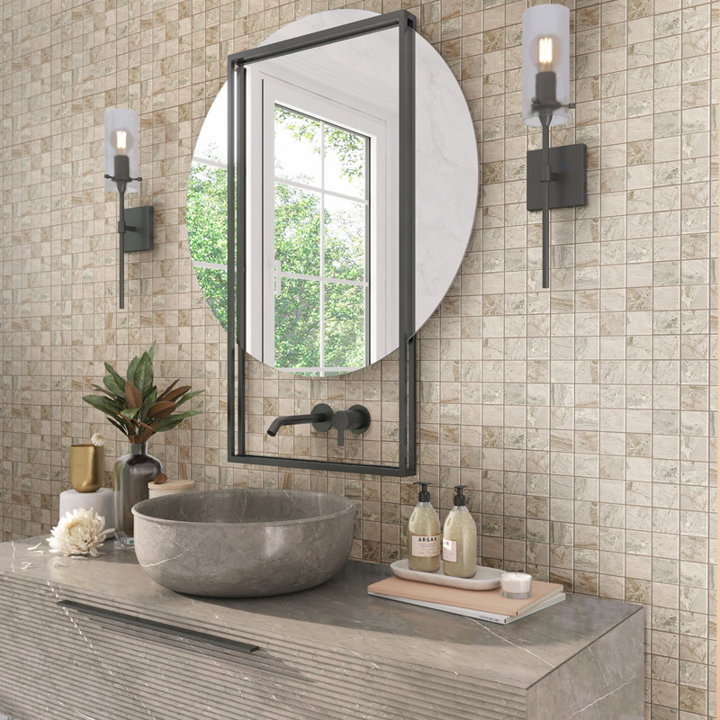 Feuille de mosaïque en porcelaine Splendor l 11,81 po x L 11,81 po