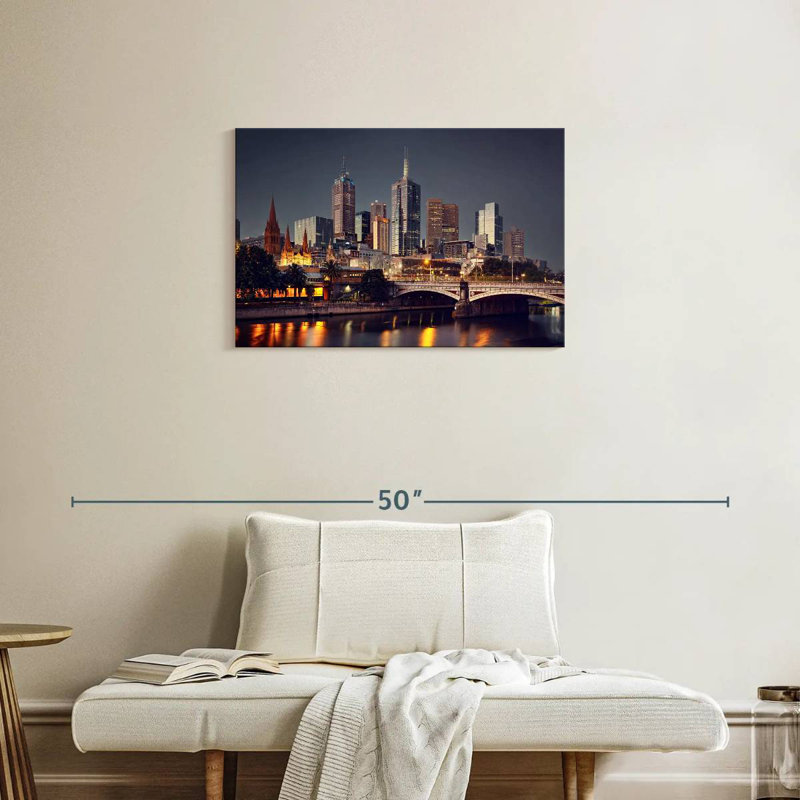 Rorry Melbourne Night Skyline, 20" H x 30" W