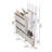 Ultra-thin White Flip-Down Shoe Cabinet with Coat Rack Combo, Narrow Entryway Shoe Organizer for Front Door-129865609