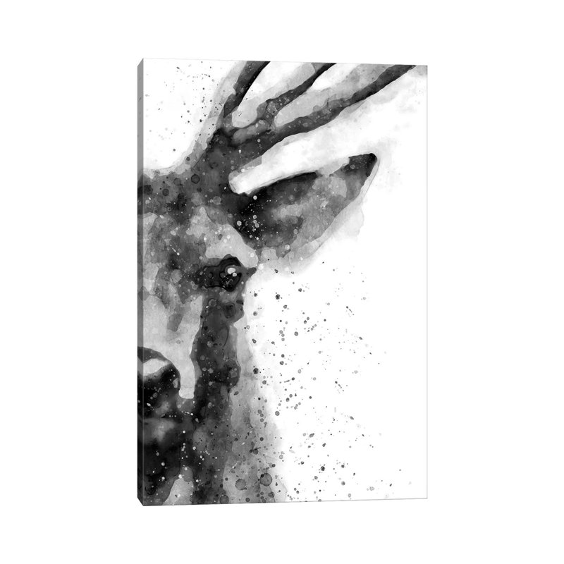 Deer At Attention by Brandon Wong - Wrapped Canvas Painting, 66.04cm H x 45.72cm W x 1.91cm D