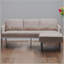 Canapé 3 places en L en polyester avec repose-pieds, canapé rembourré moderne, petits canapés confortables pour les petits espaces: salon, chambre à coucher, bureau, appartement-1788418871