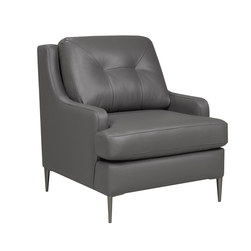 Fauteuil en cuir capitonné 31,5 po, Similicuir Fossil