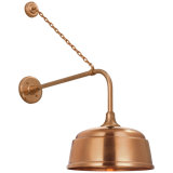 Thomas O'Brien, "Academy 20" Anchored Rex Barn Light in Soft Copper with 16" Rockhouse Shade