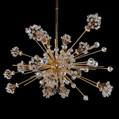 Constellation 46 LT 18k Gold/Clear Chandelier Allegri