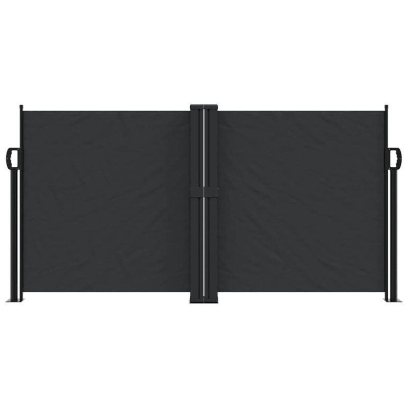 Symple Stuff Retractable Side Awning, 120cm H x 1200cm W, Black