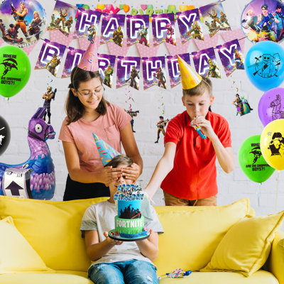 Fortnite Birthday Party Supplies,39 pcs Fortnite Party Decorations Set