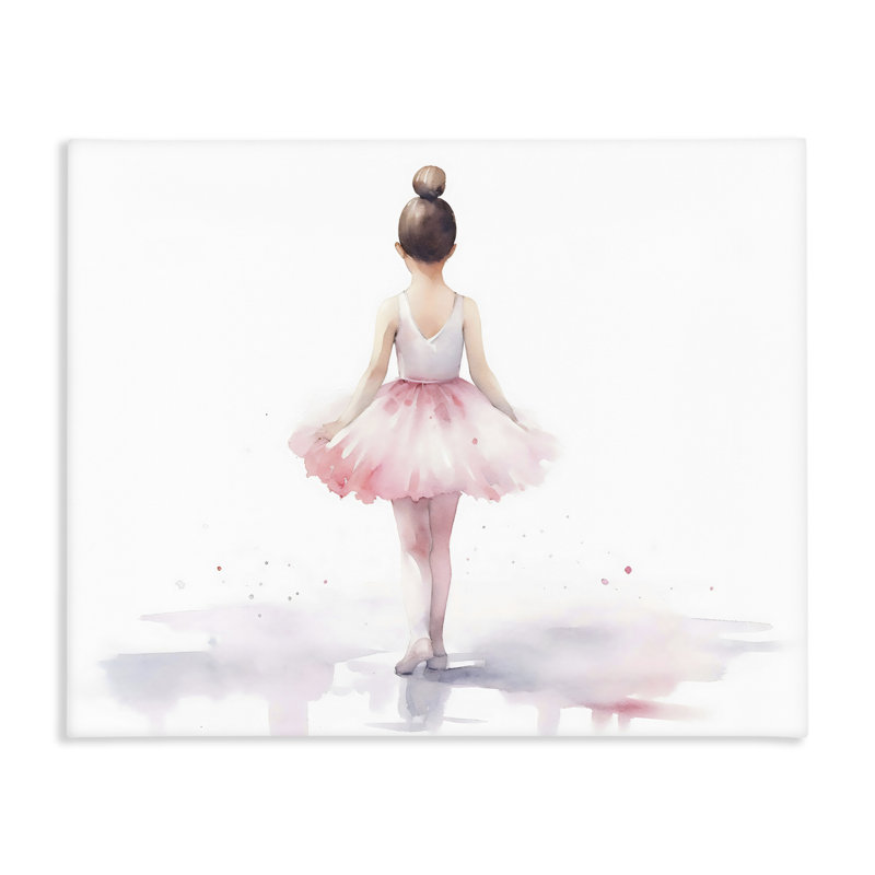 Ballerine faisant face à la toile, design par Creative Studio, H 16 po x l 20 po