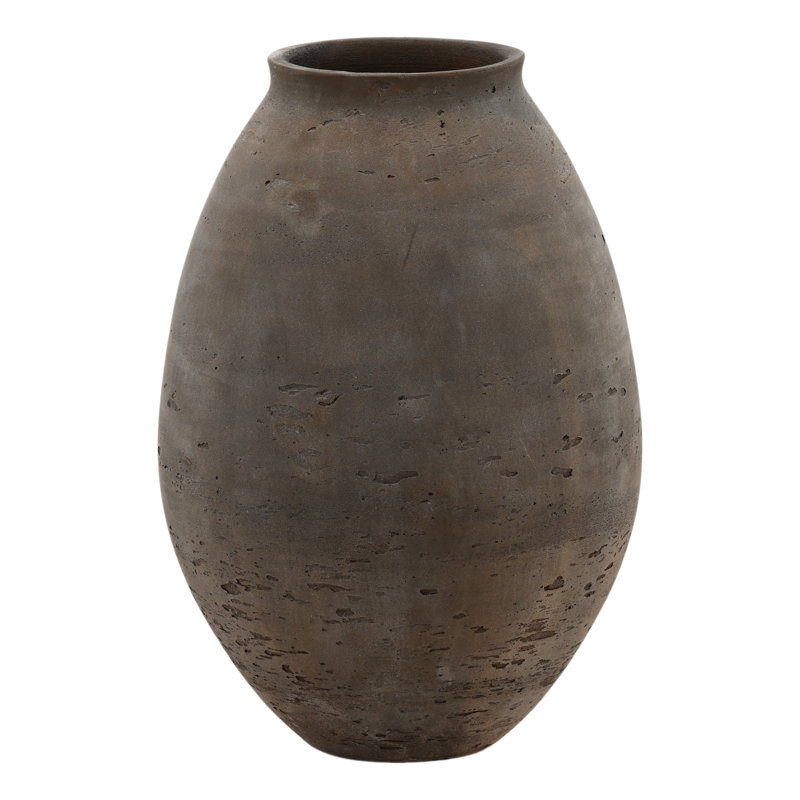 Charon Vase, Brown, 16" H x 11" W x 11" D