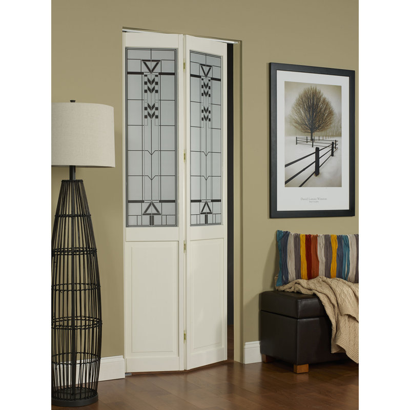 Sedona Unfinished Pine and Glass Bifold Door, 32 x 80.5 Inches