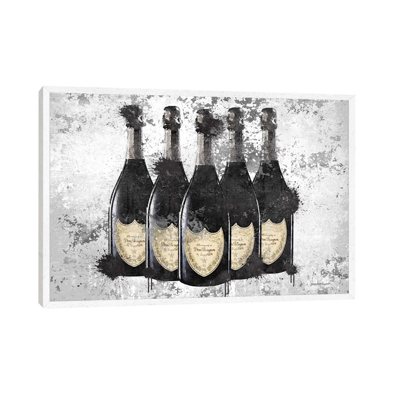 Champagne II by Amanda Greenwood - Painting on Canvas, 101.6 cm H x 66.04 cm W, White Framed
