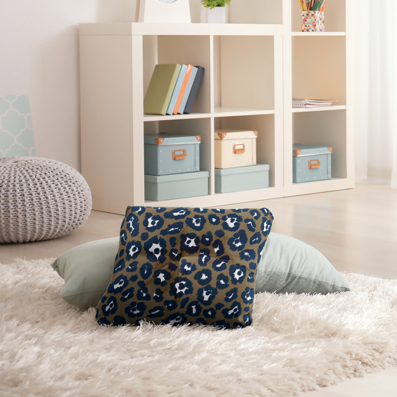 Housse et insert de coussin carré touffeté, Marron, H 26 po x l 26 po x P 3 po