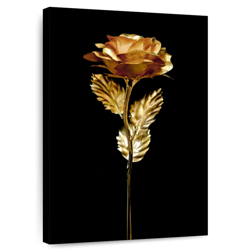 Golden Rose Flower, 51" H x 34" W