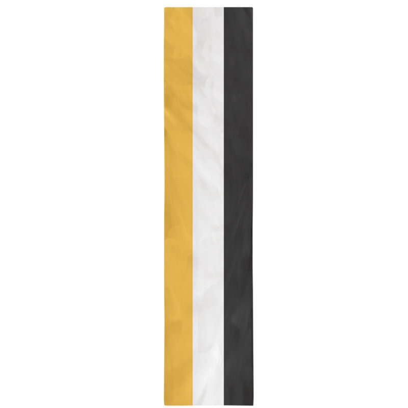 Boston Table Runner, Boston,Yellow/White/Black, 72" x 16", Polyester