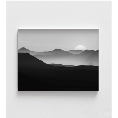 Vast Horizon By Marcus Prime, Black And White Mountain Cabin Rustic Wall Decor, Extra Large Mountain Boss Office Wall Decor Print